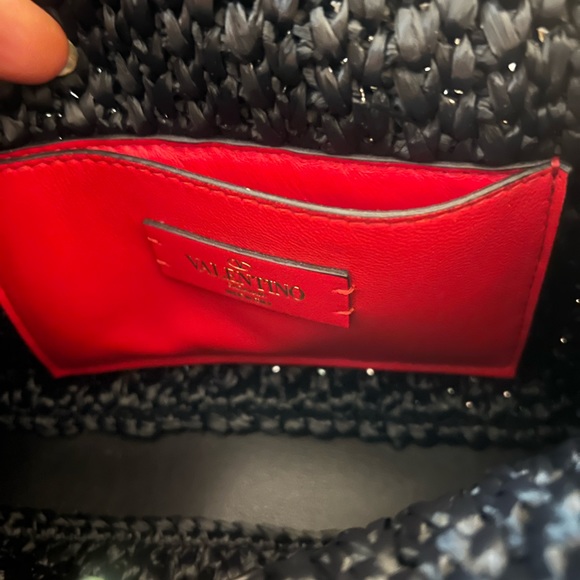 Valentino Rockstud straw bag - Picture 2 of 7